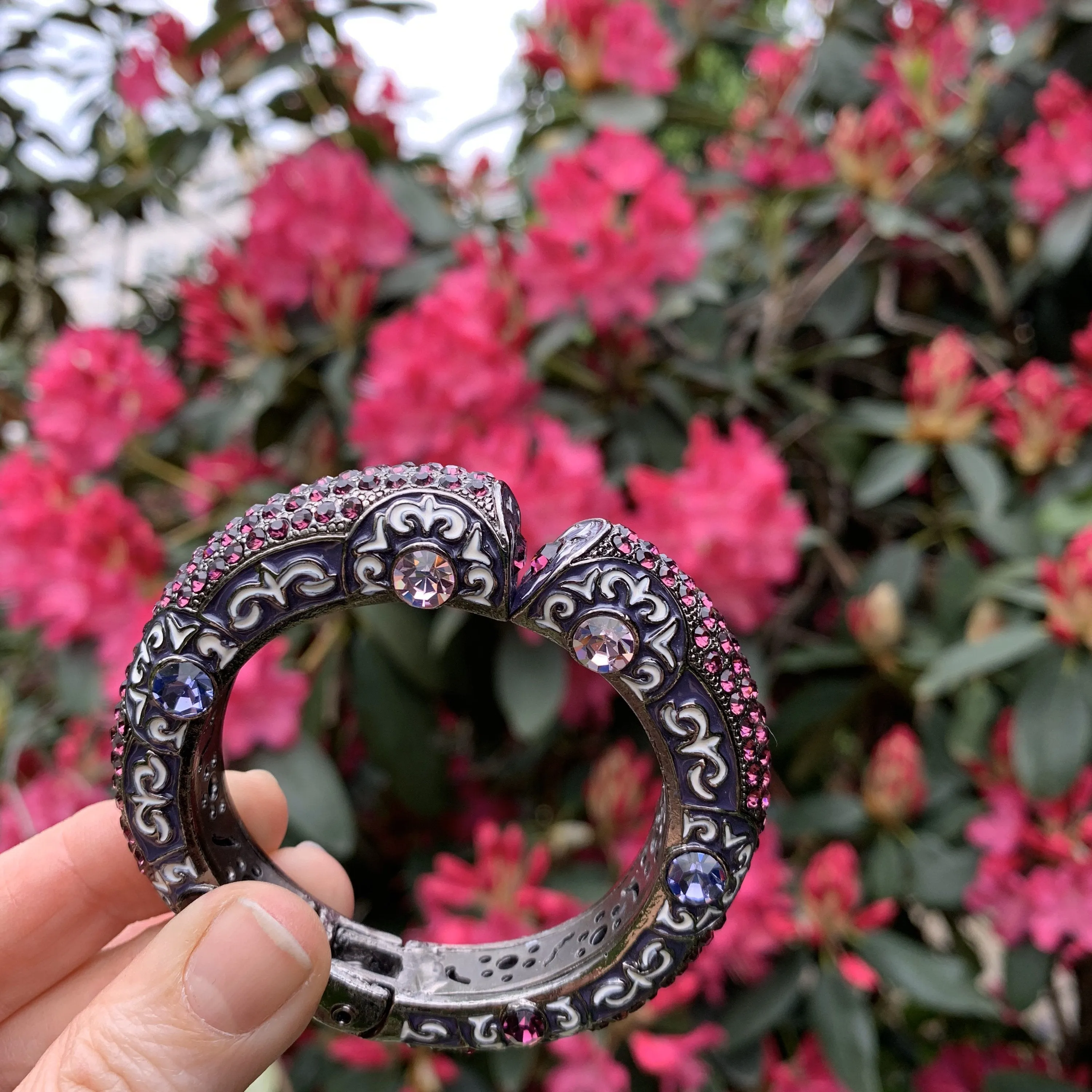 Purple crystal sparkly bracelet