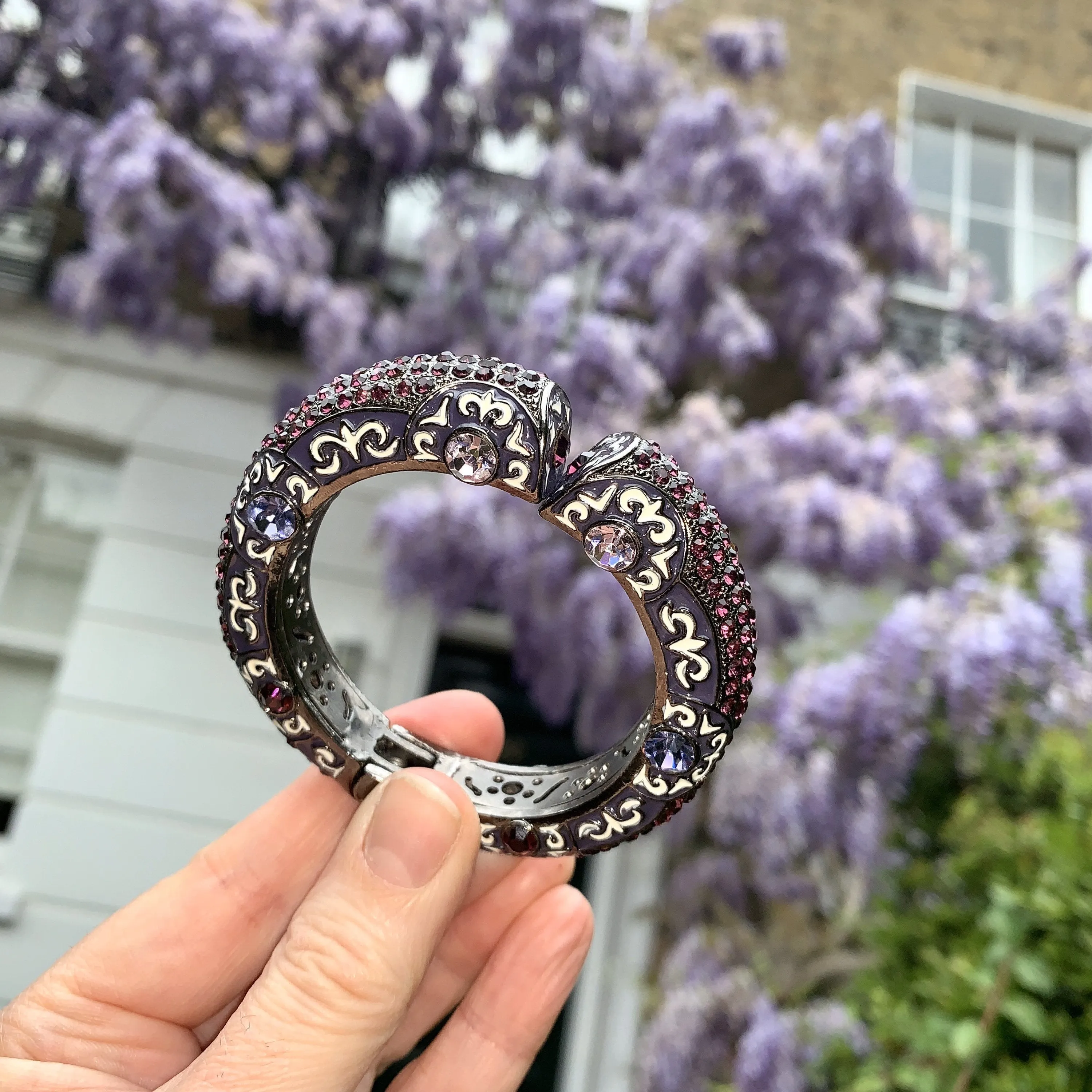 Purple crystal sparkly bracelet