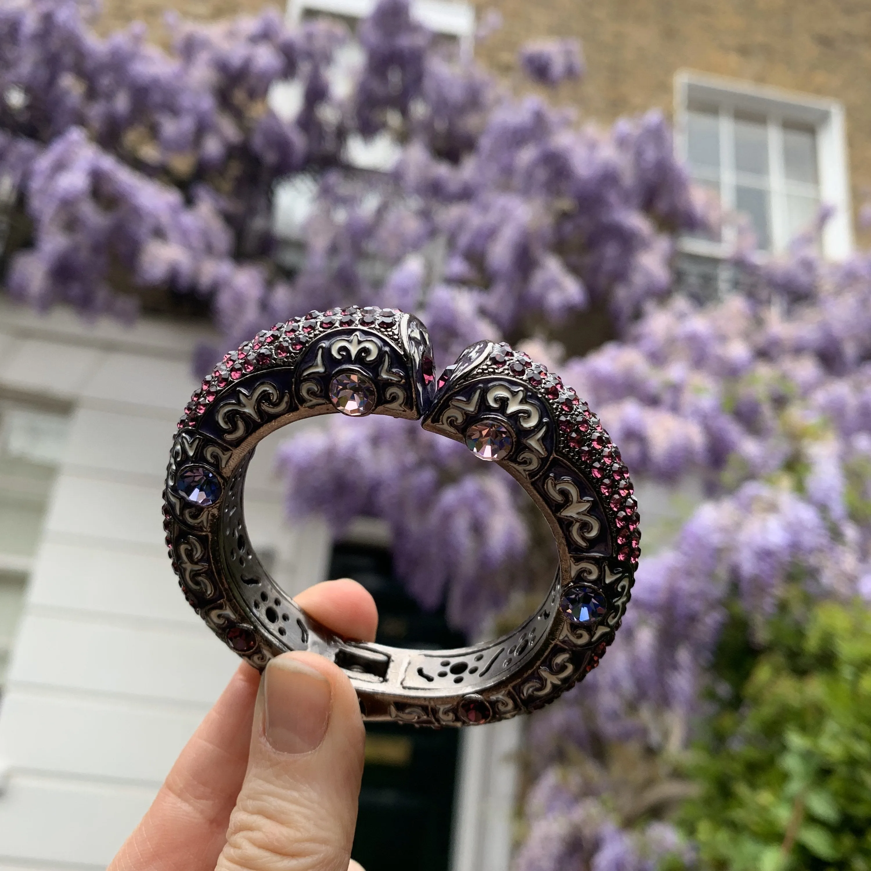 Purple crystal sparkly bracelet