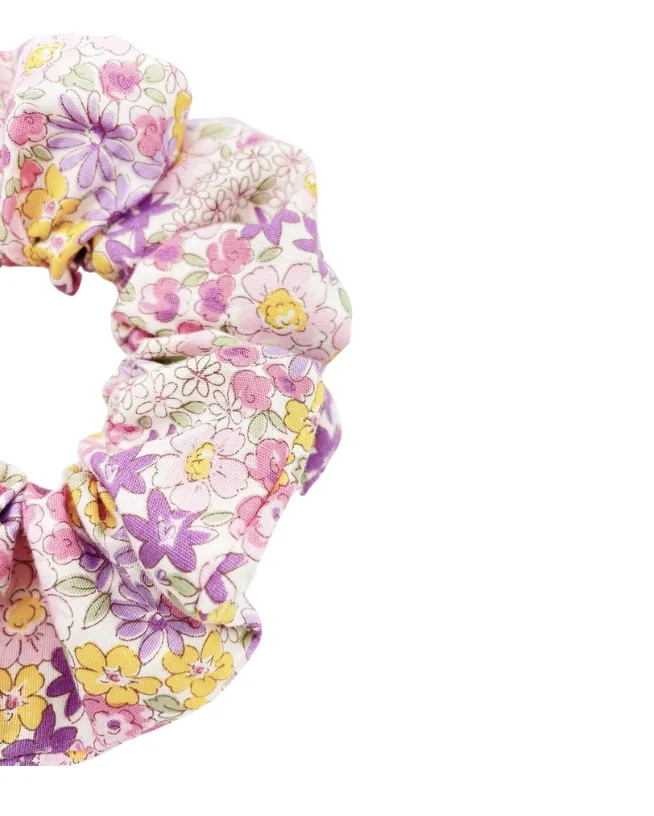 Purple Floral Scrunchie