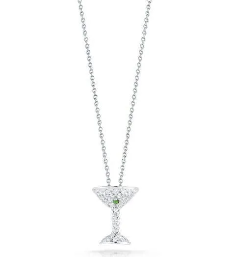 Roberto Coin 18K Diamond and Tsavorite Martini Pendant