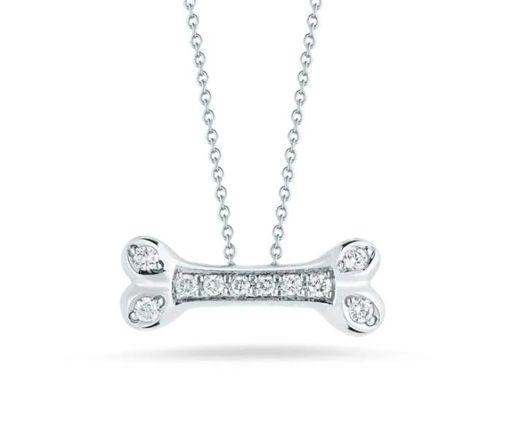Roberto Coin 18K Diamond Dogbone Necklace