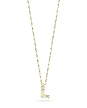 Roberto Coin Tiny Treasure Love Letter &#34;L&#34; Diamond Necklace