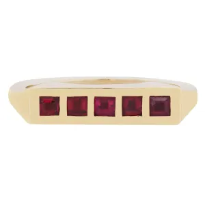 Ruby Bar Ring