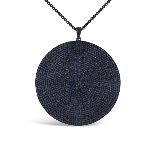 Sapphire Disc Pendant