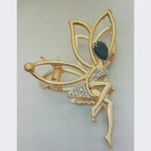 Savvy Jewellery Gold Plated Butterfly Hair Clip