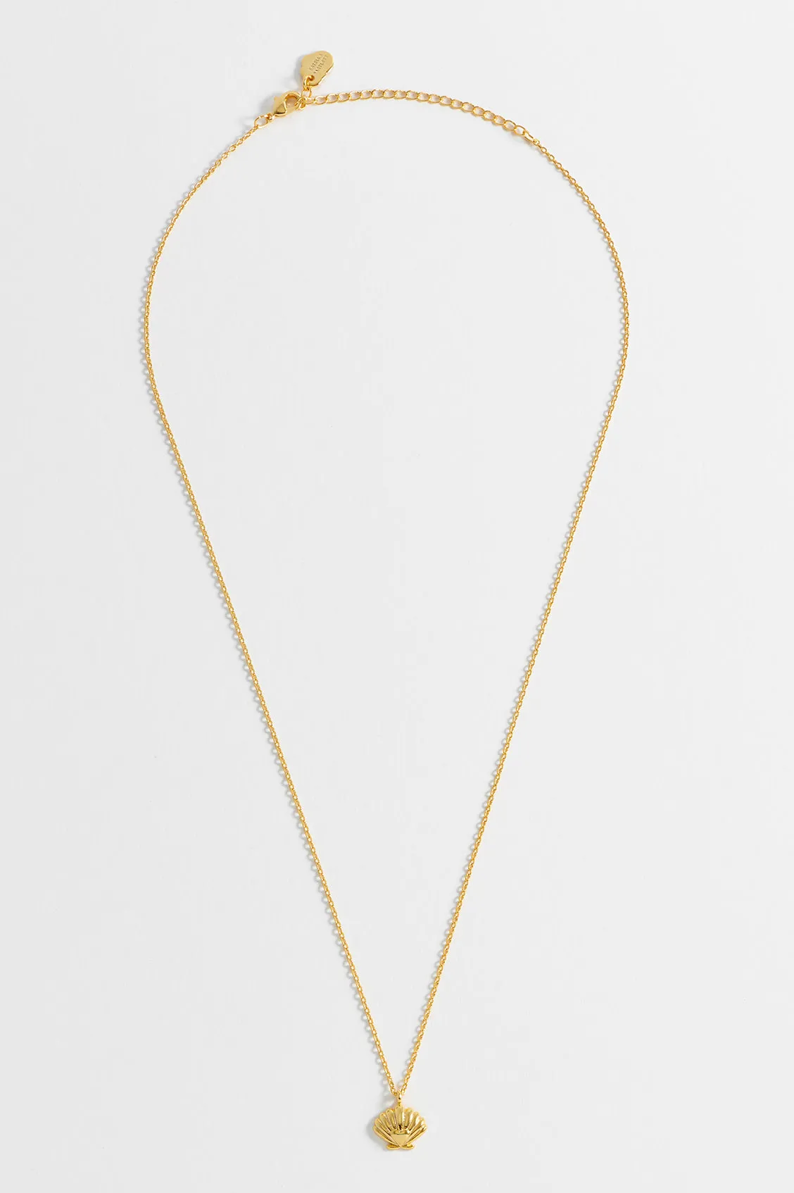 Scallop Heart Pendant Necklace