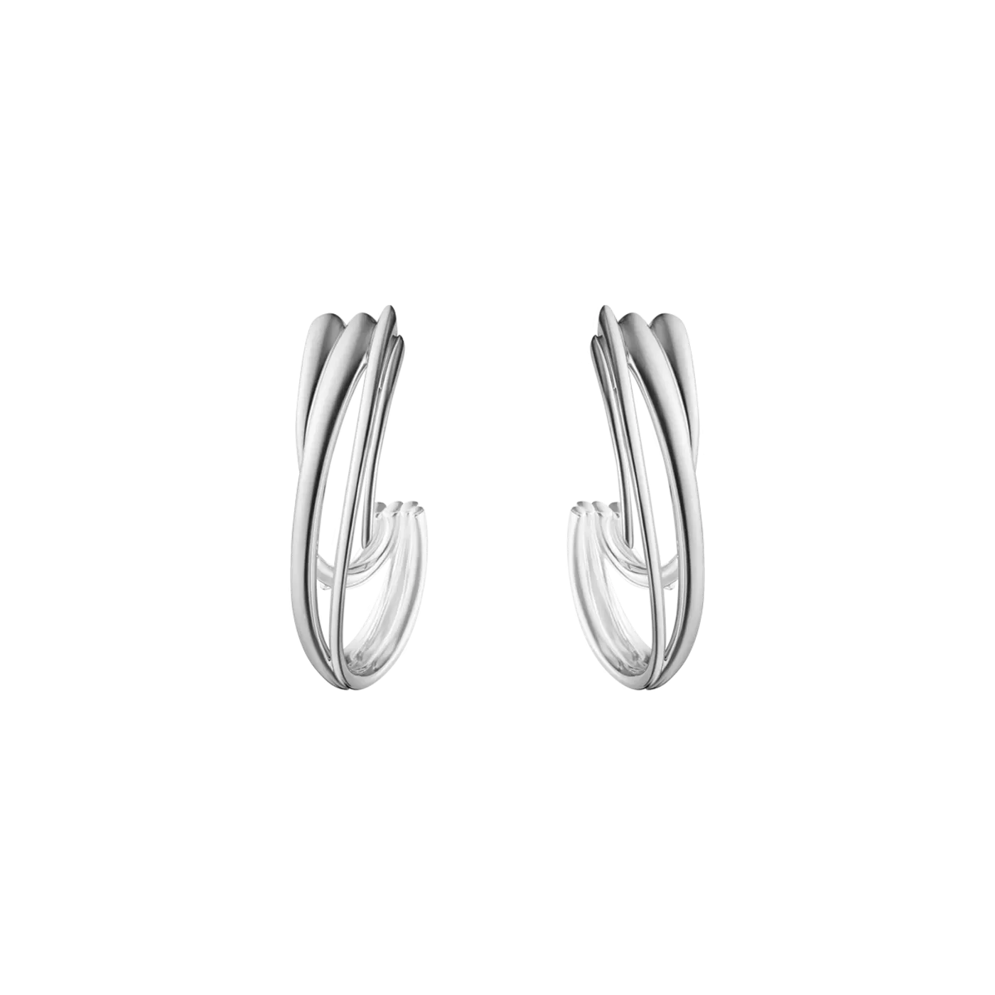 Silver Arc Earrings