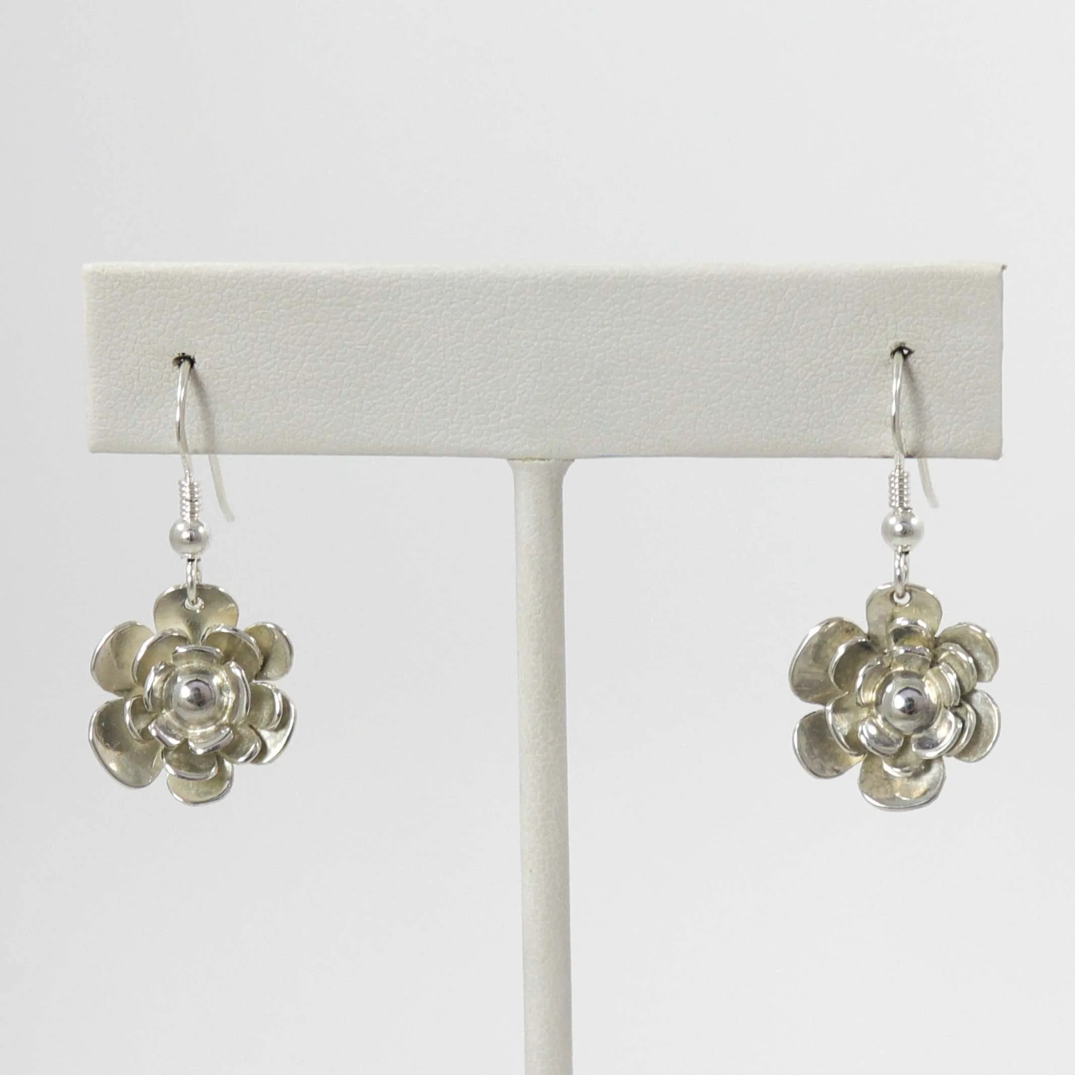Silver Flower Earrings