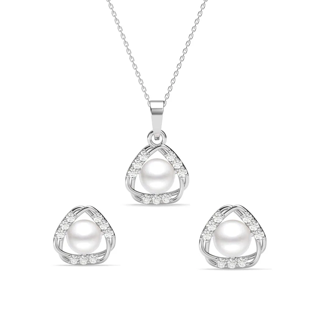 Silver Zuha Freshwater Pearl Jewellery Set