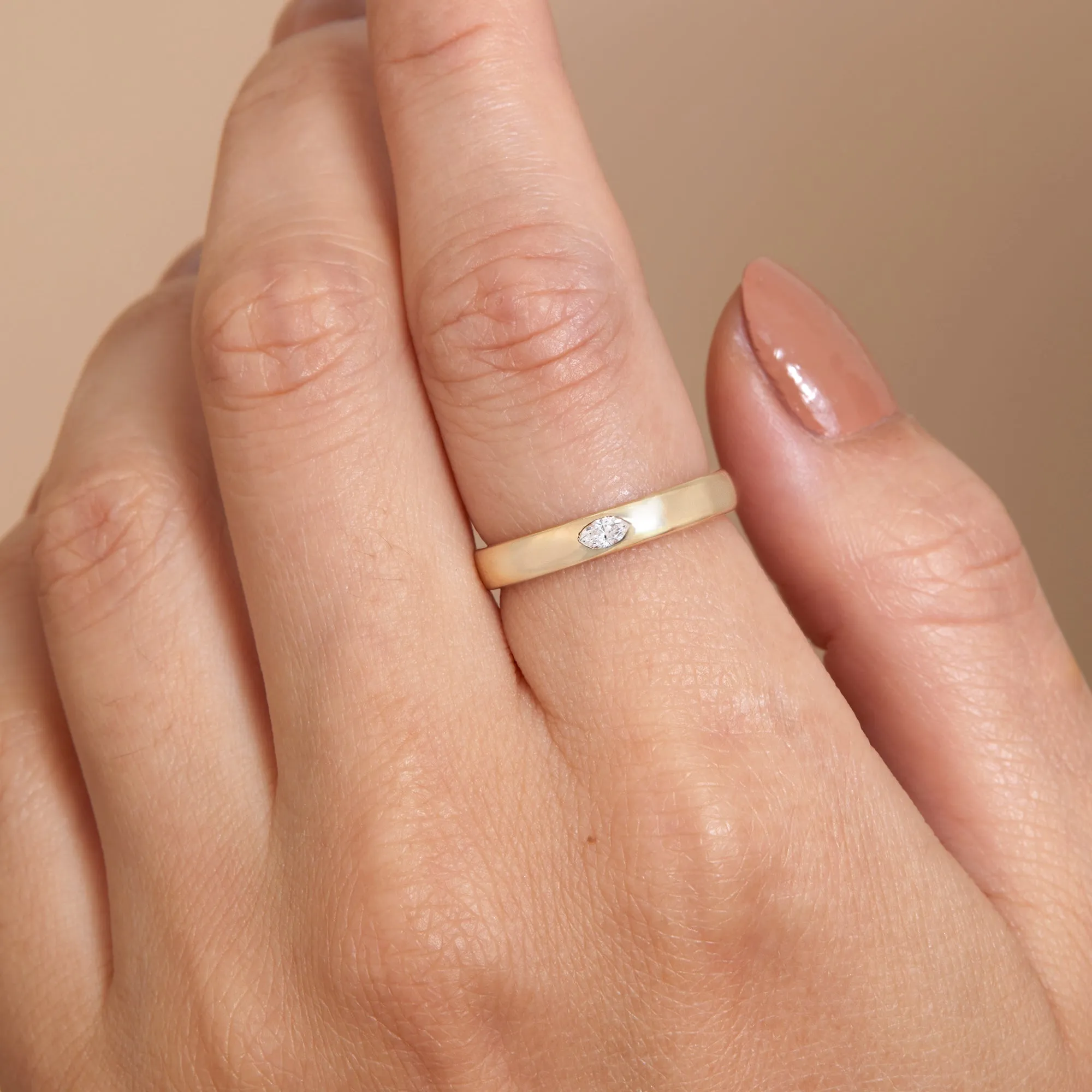Single Marquise Diamond Ring, Marcia