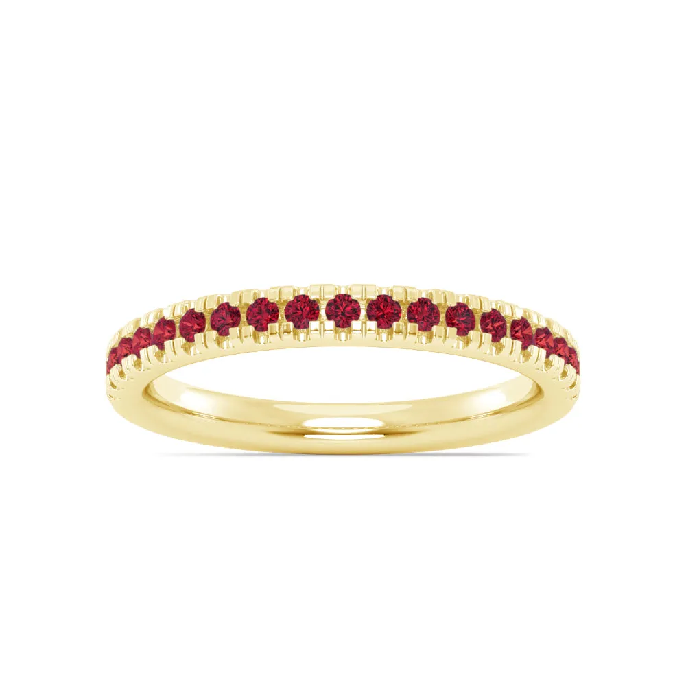 Smyth Jewelers Stackable Pav Garnet Ring