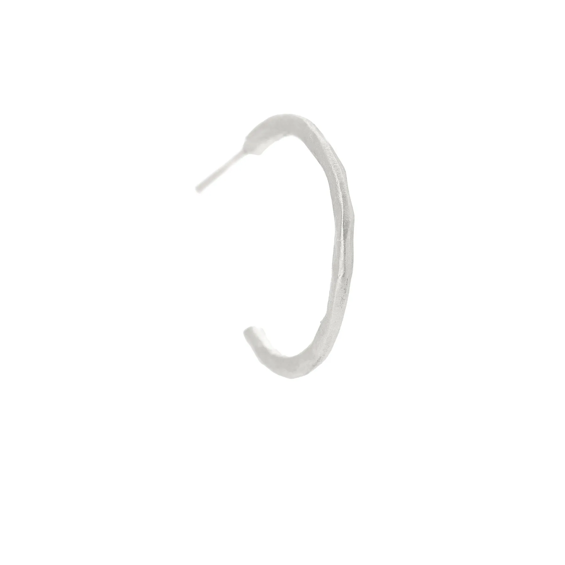 Solid Gold Hammered Open Hoop Earrings
