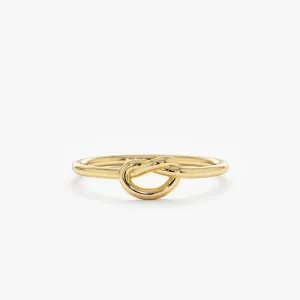 Solid Gold Promise Knot Ring, Jenna