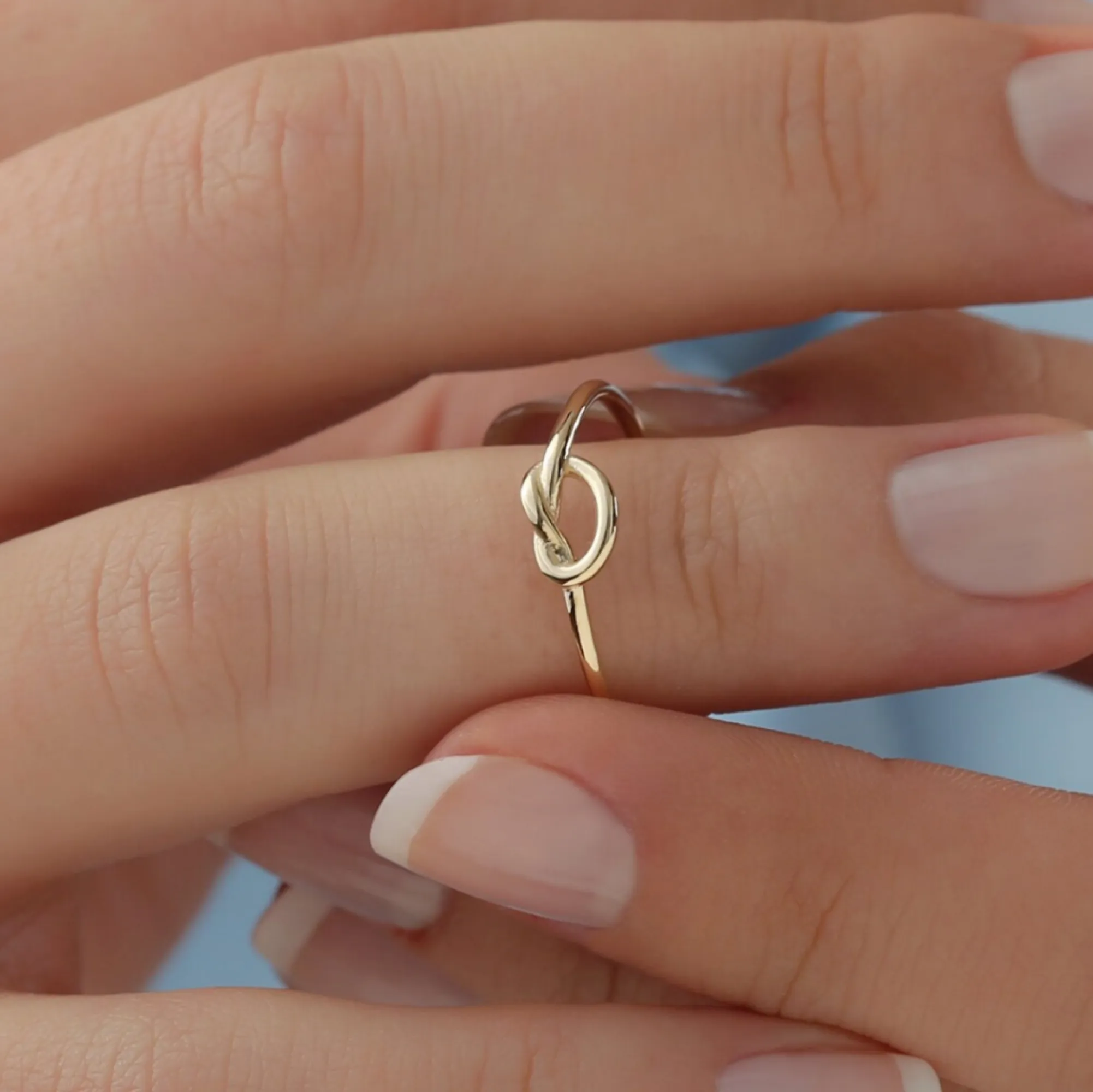 Solid Gold Promise Knot Ring, Jenna
