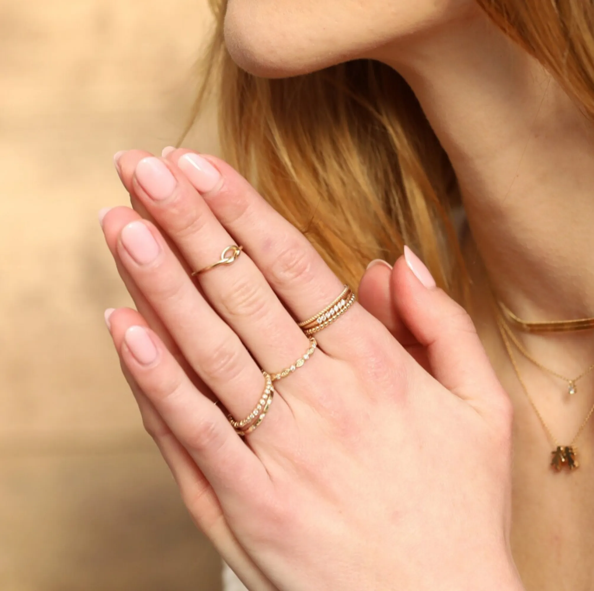 Solid Gold Promise Knot Ring, Jenna