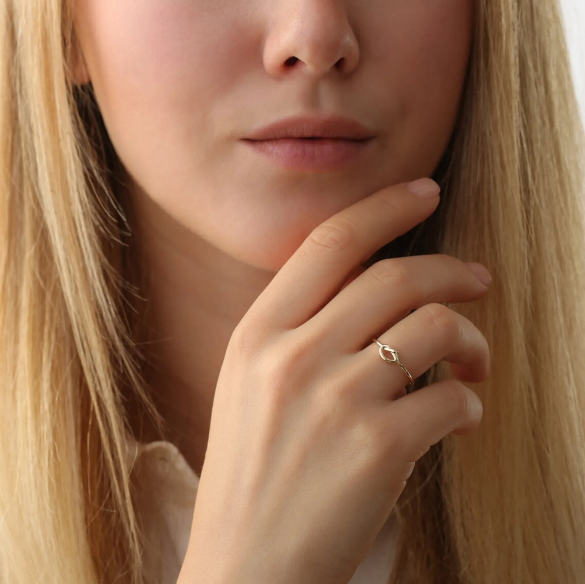 Solid Gold Promise Knot Ring, Jenna
