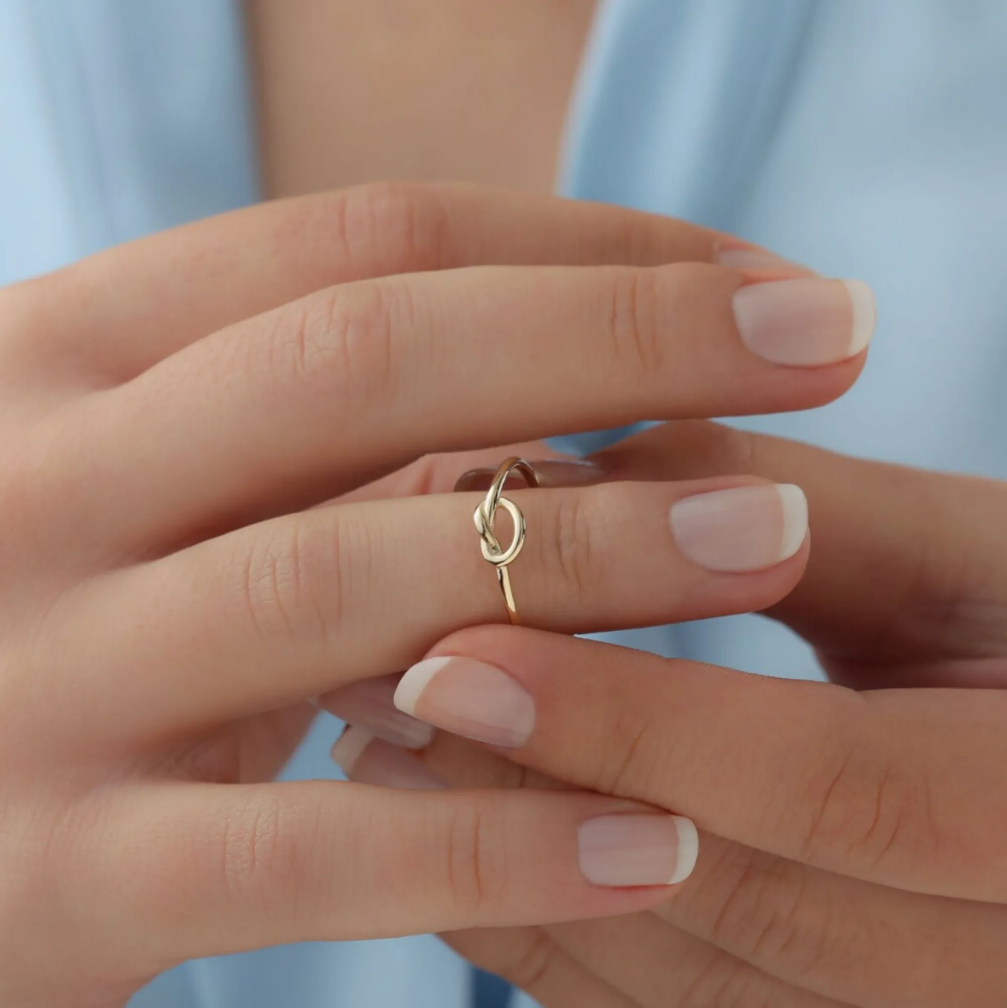 Solid Gold Promise Knot Ring, Jenna