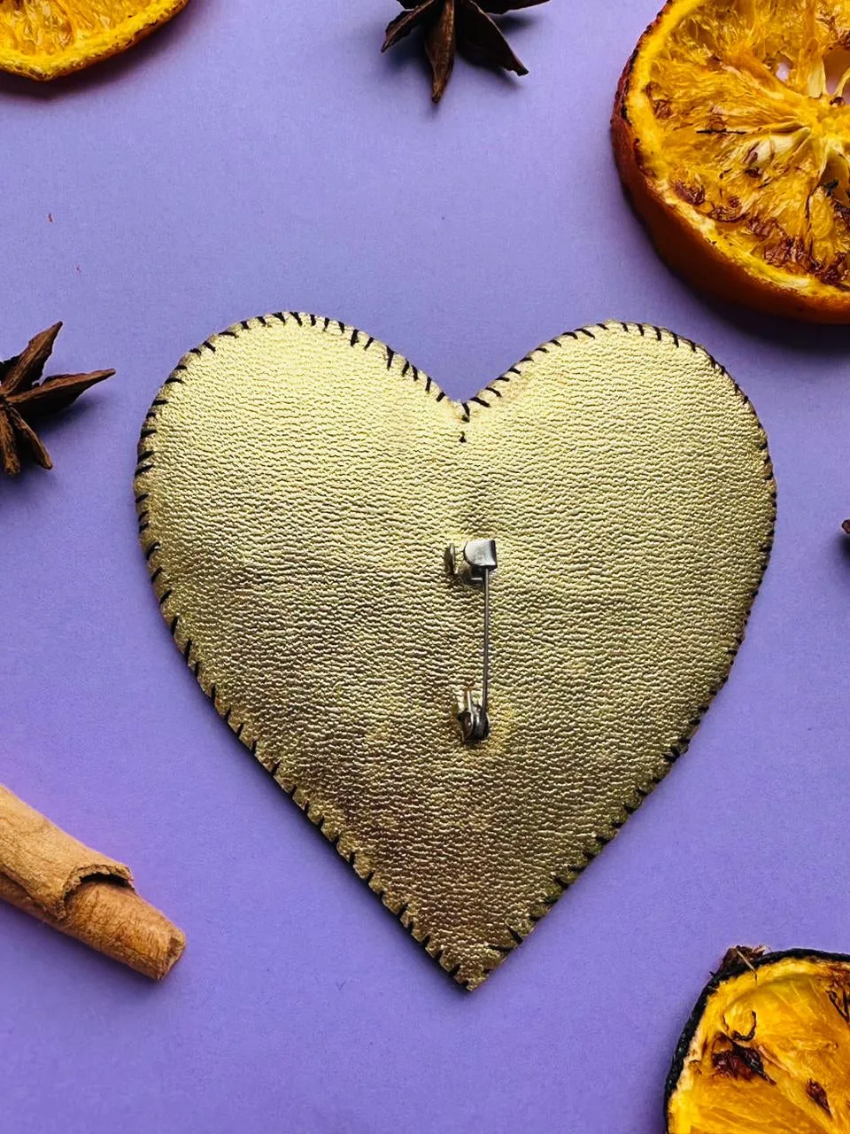 Spooky Black Heart Halloween Brooch