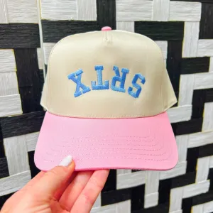 SRTX Trucker Hat - Beige/Pink/Sky Blue