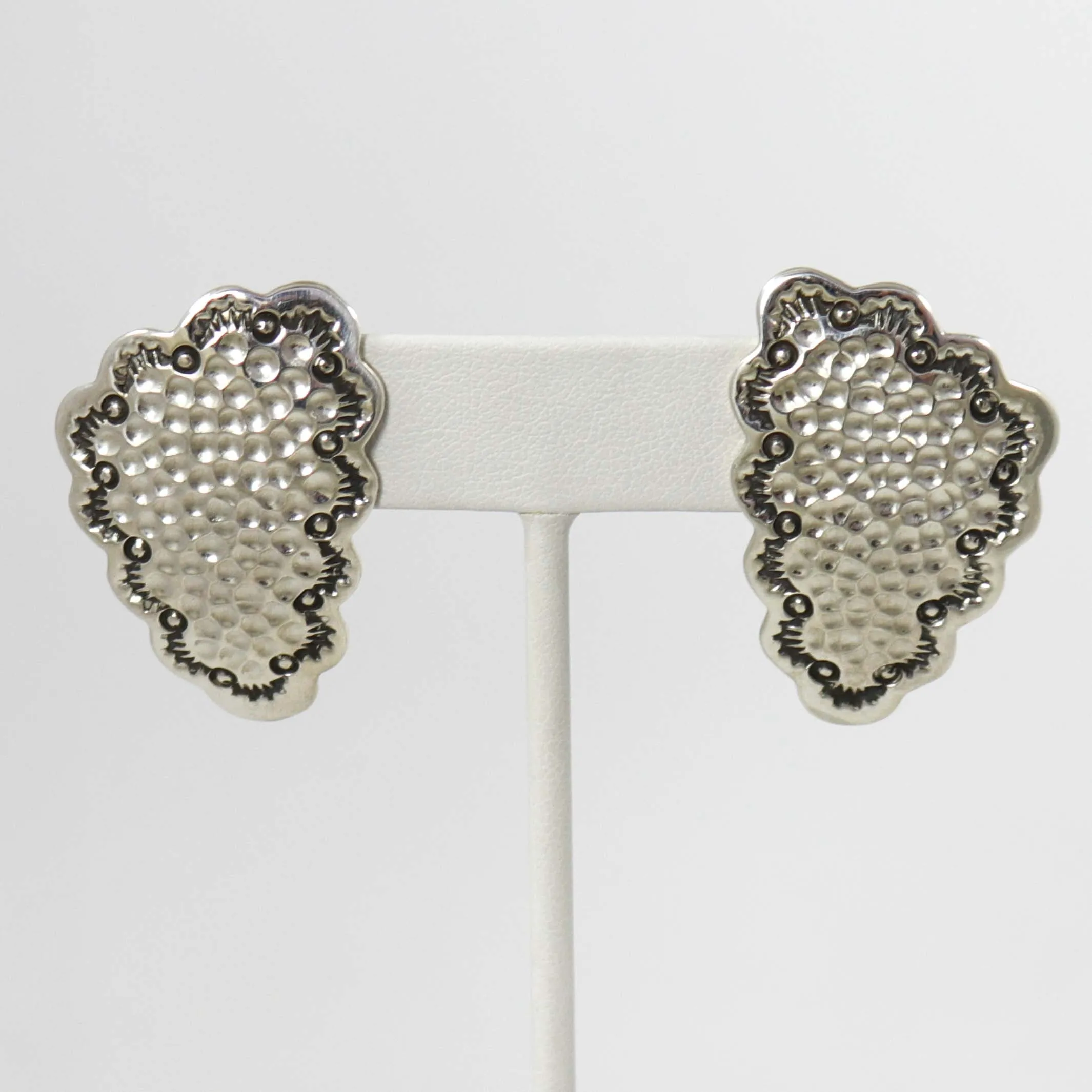 Stamped Silver Earrings