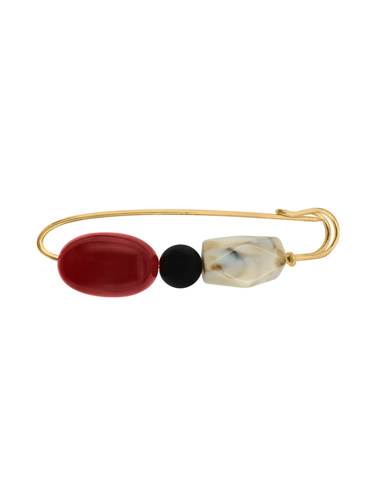Statement Style Decorative Beaded Pin Brooch
