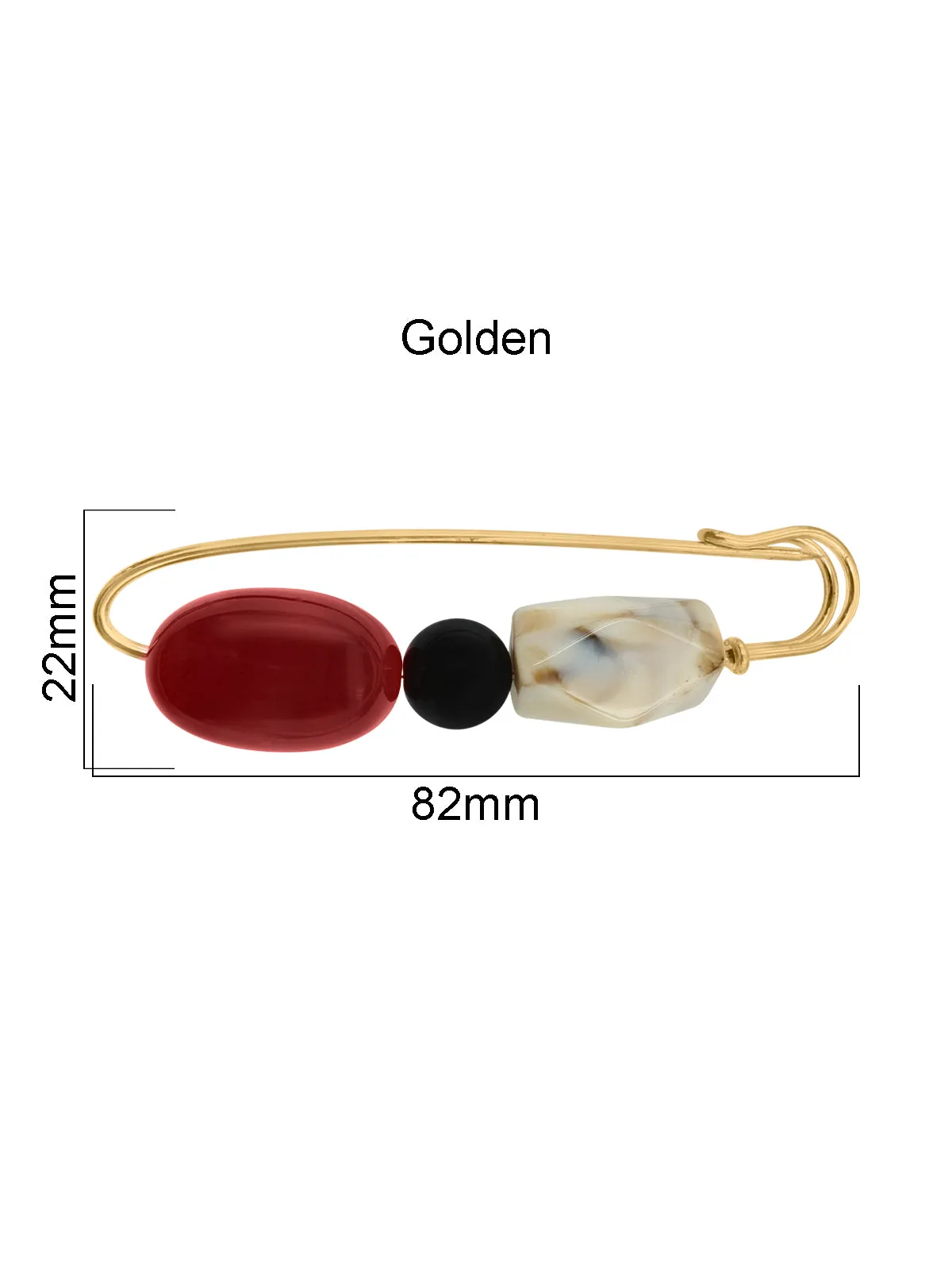 Statement Style Decorative Beaded Pin Brooch