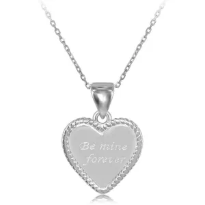 Sterling Silver "Be Mine Forever" Pendant Chain