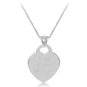 Sterling Silver "I Am Always With You" Pendant Chain