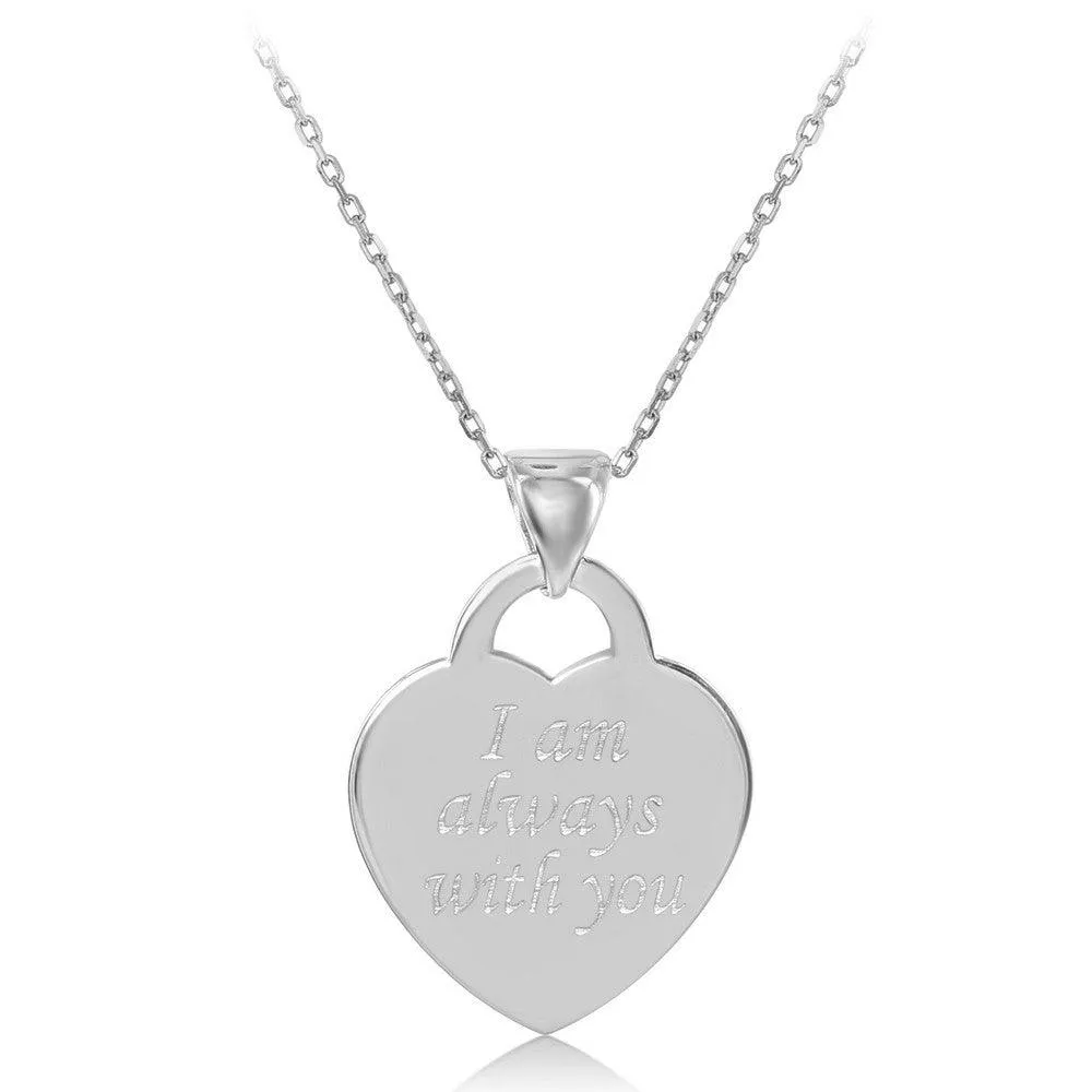 Sterling Silver "I Am Always With You" Pendant Chain
