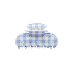 Sweetheart Clip in Daisy Blue Picnic