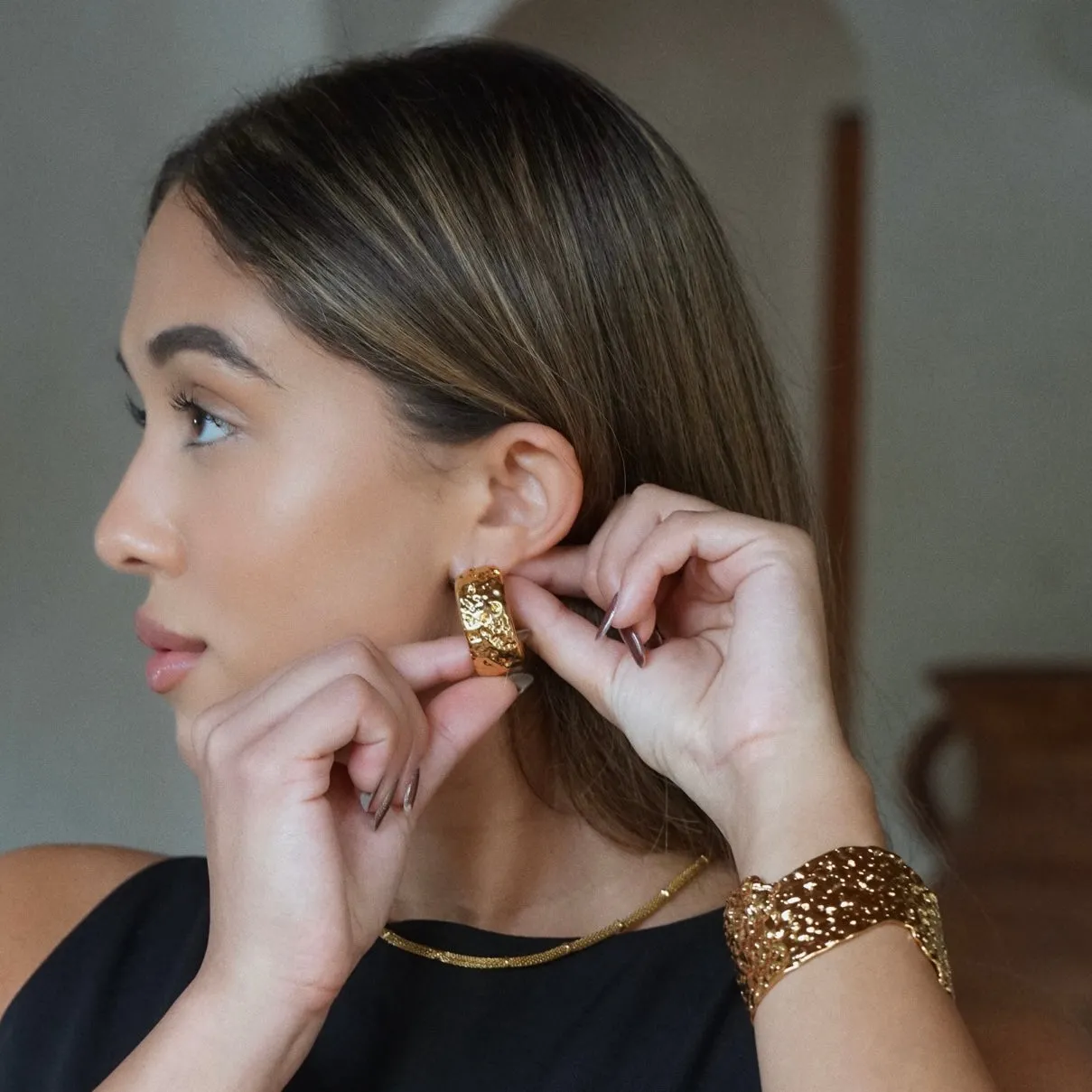 Tabitha Hammered Cuff Bracelet