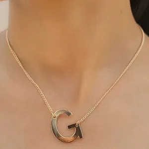 TFC Letter G Gold Plated Pendant Necklace