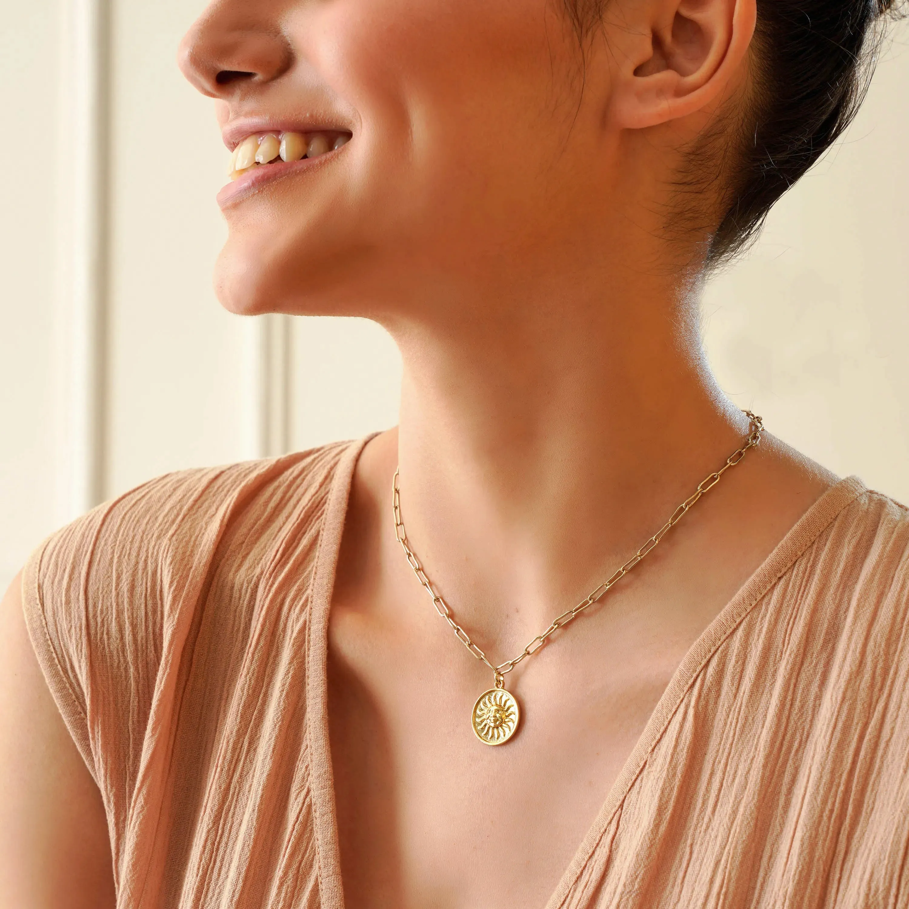 TFC Sunshine Pendant Gold Plated Necklace