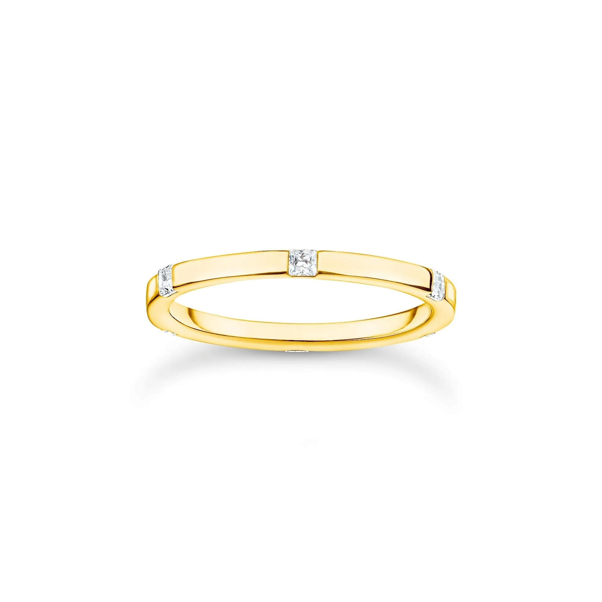 Thomas Sabo Charm Club Yellow Gold Plated Sterling Silver Ring D