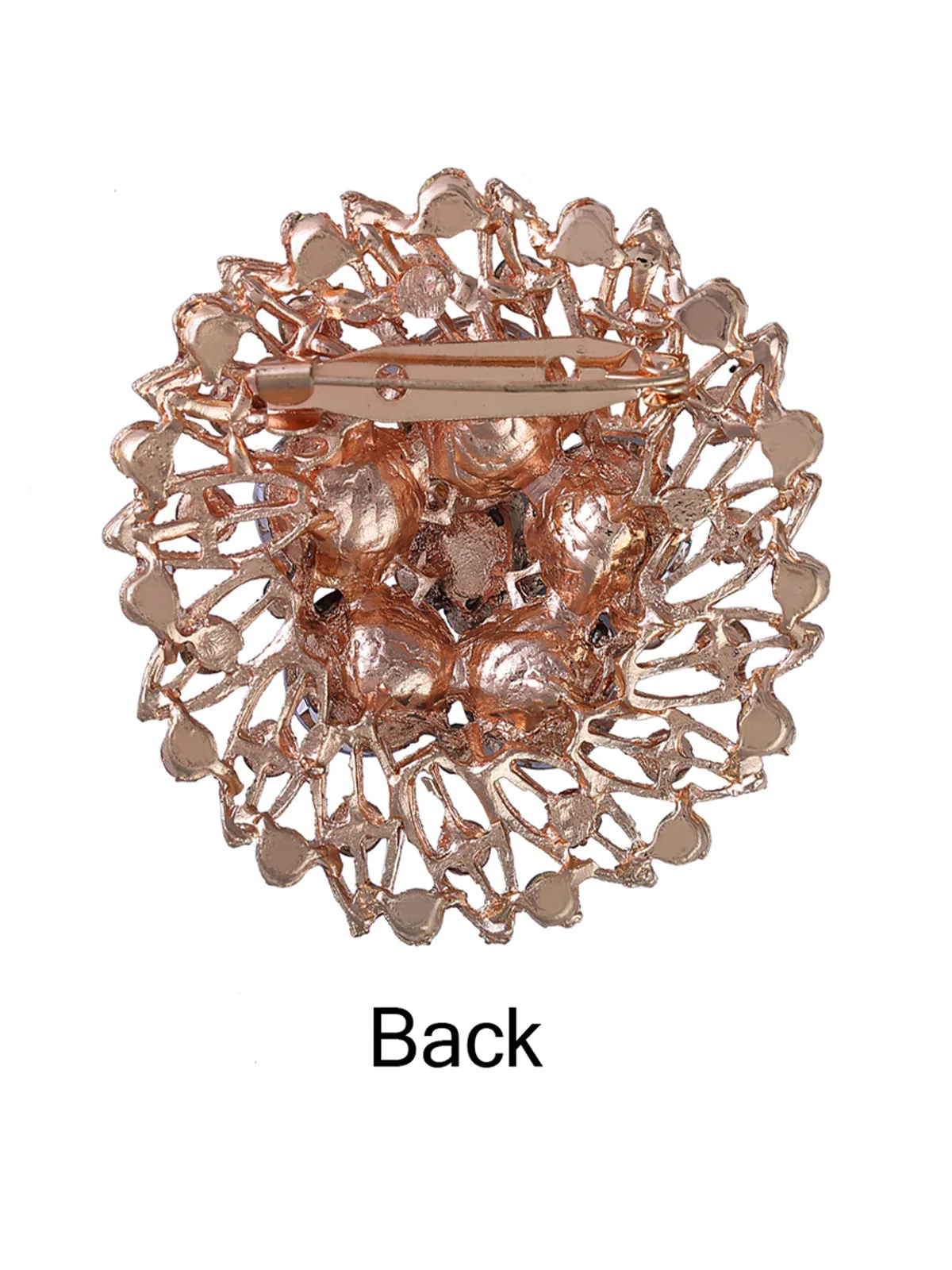 Traditional Multicoloured Diamond Flower Brooch