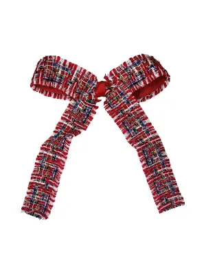 Tweedy Red Vintage Ribbon Bow