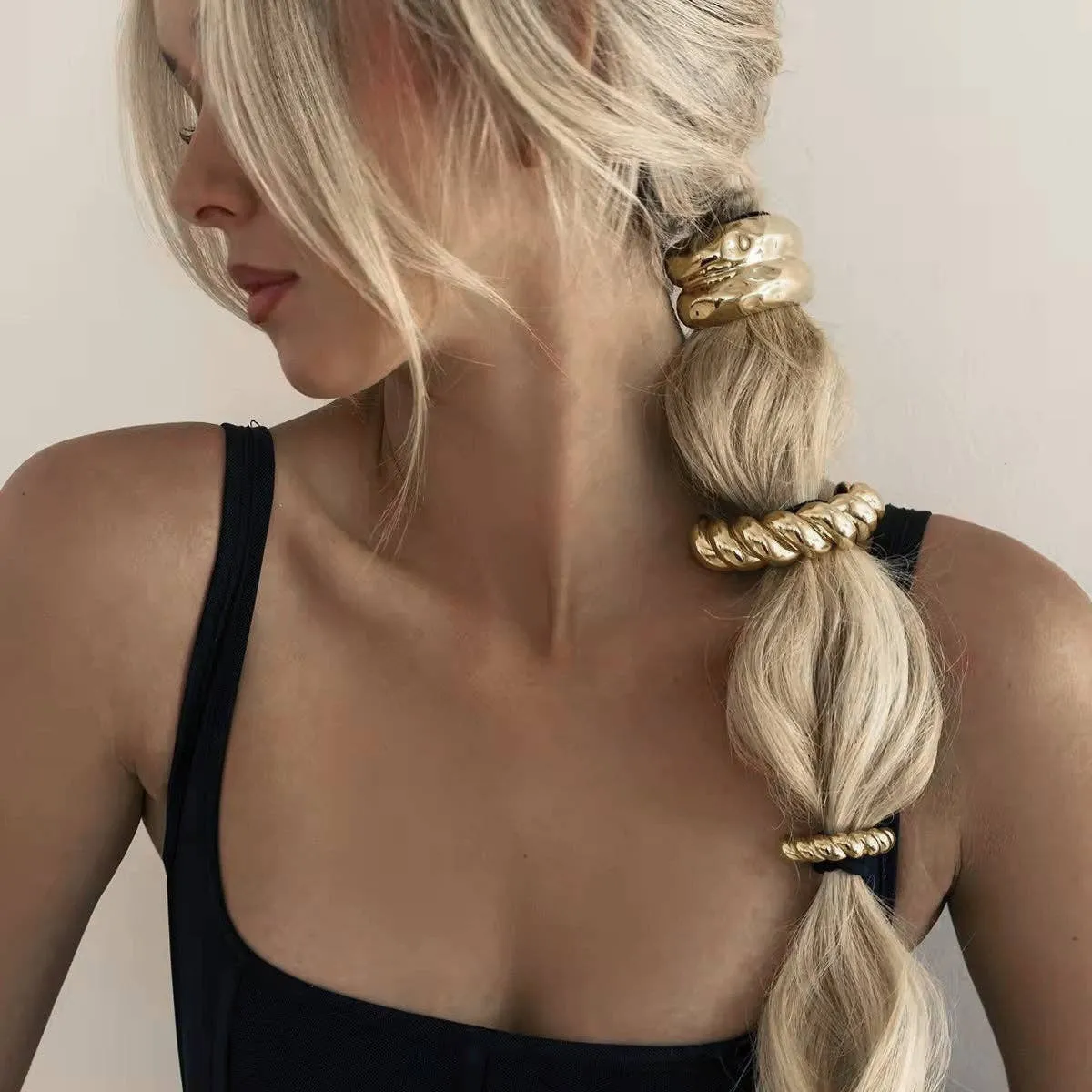 Twisted Gold Hair Ties