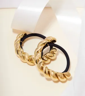 Twisted Gold Hair Ties