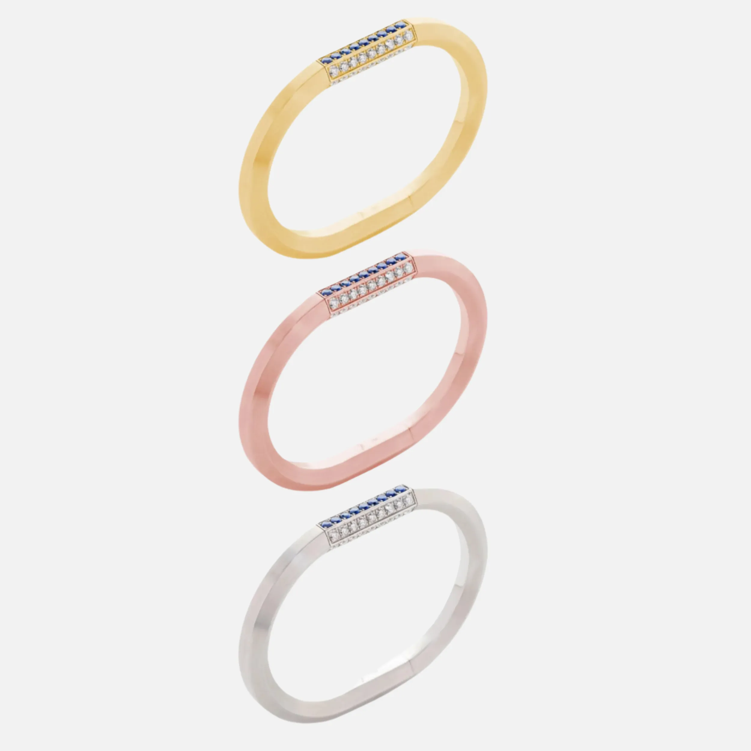 Vault Pav?? Lock, 18k White Gold