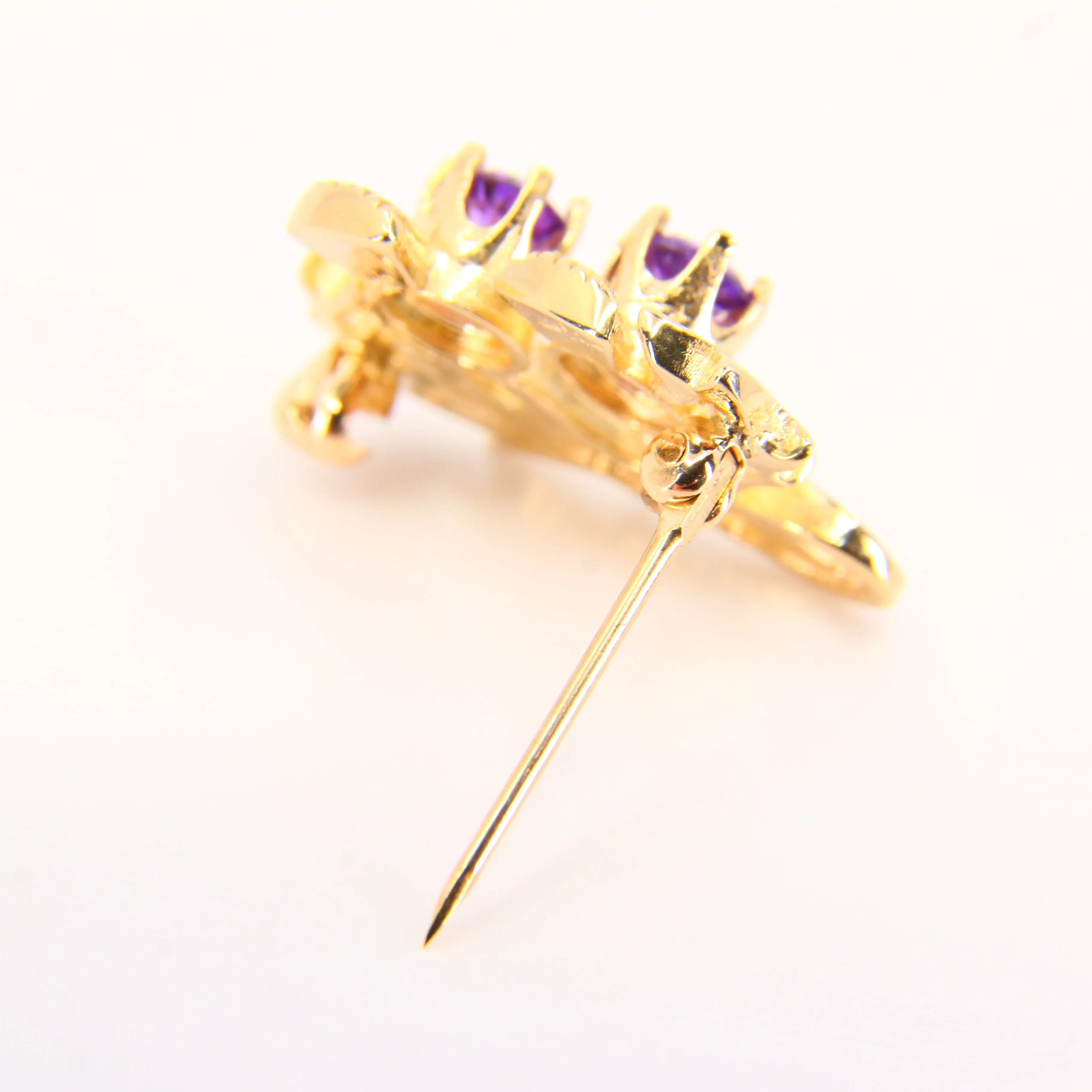 Vintage 9ct Thistle Brooch Hallmarked Solid Yellow Gold Flower of Scotland Gift