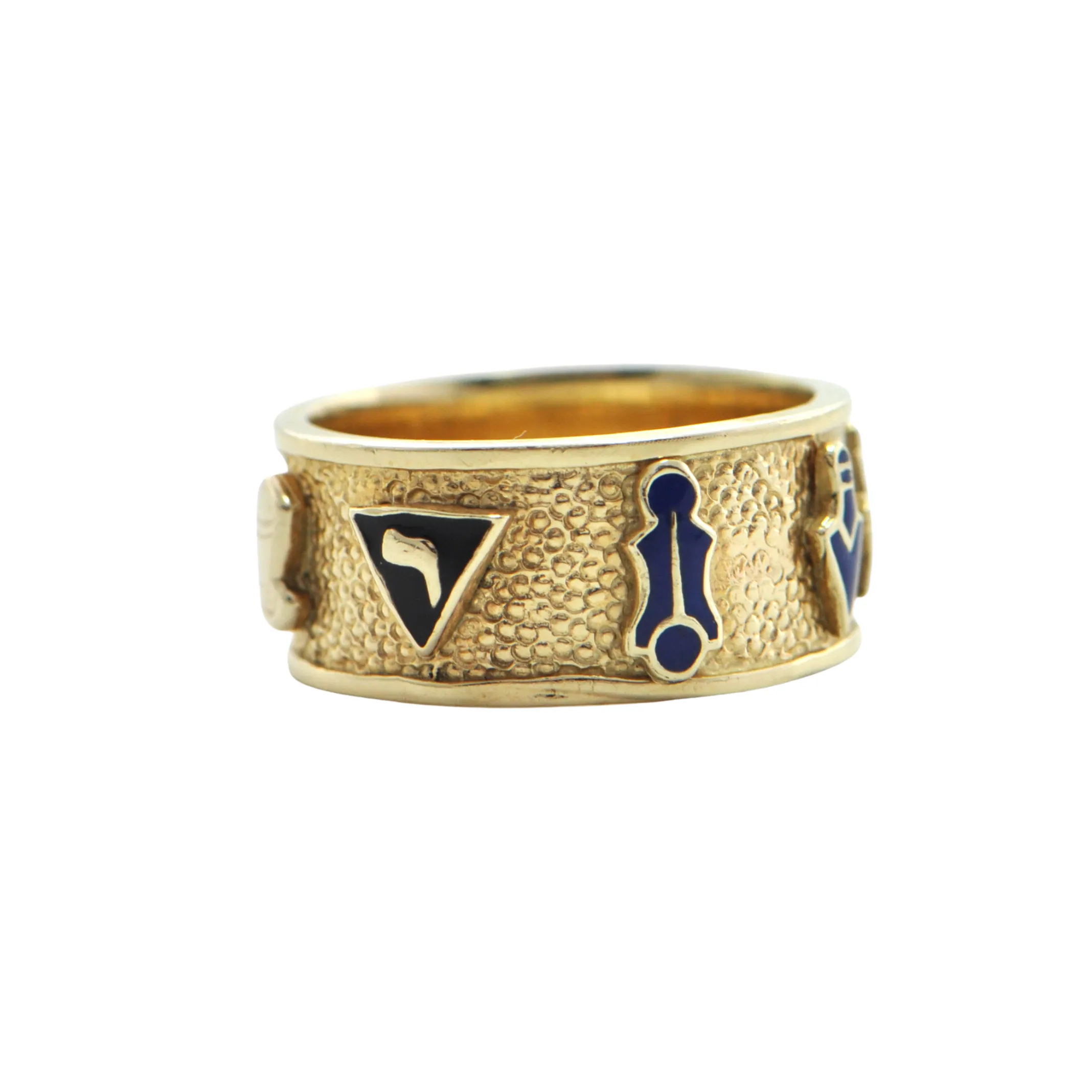 Vintage Masonic 14K Yellow Gold Ring