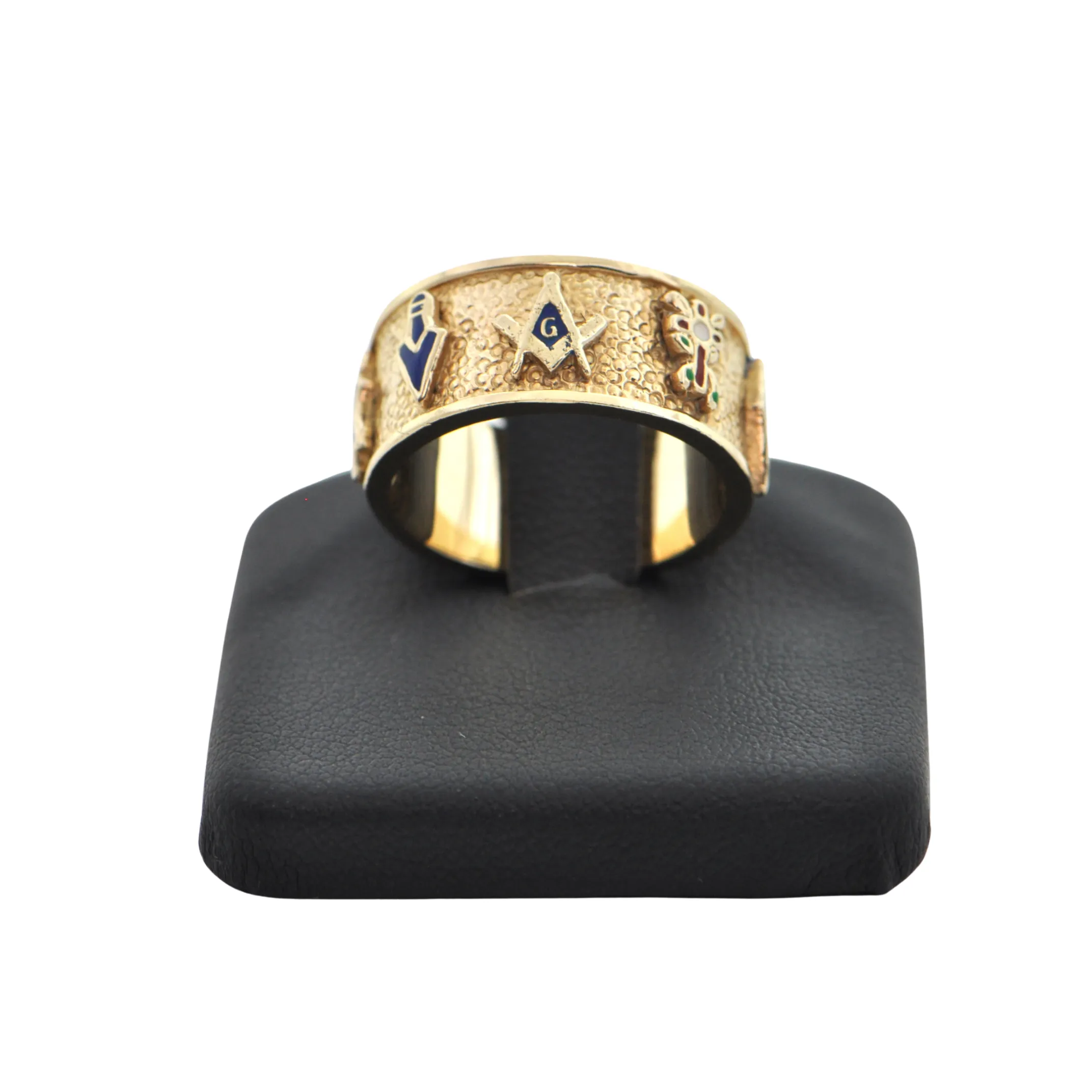 Vintage Masonic 14K Yellow Gold Ring