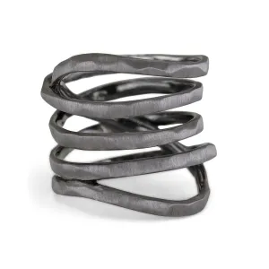 Wille Jewellery Rhodium Silver Five Wrap Ring