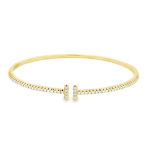 Yellow Gold Diamond Flex Bangle