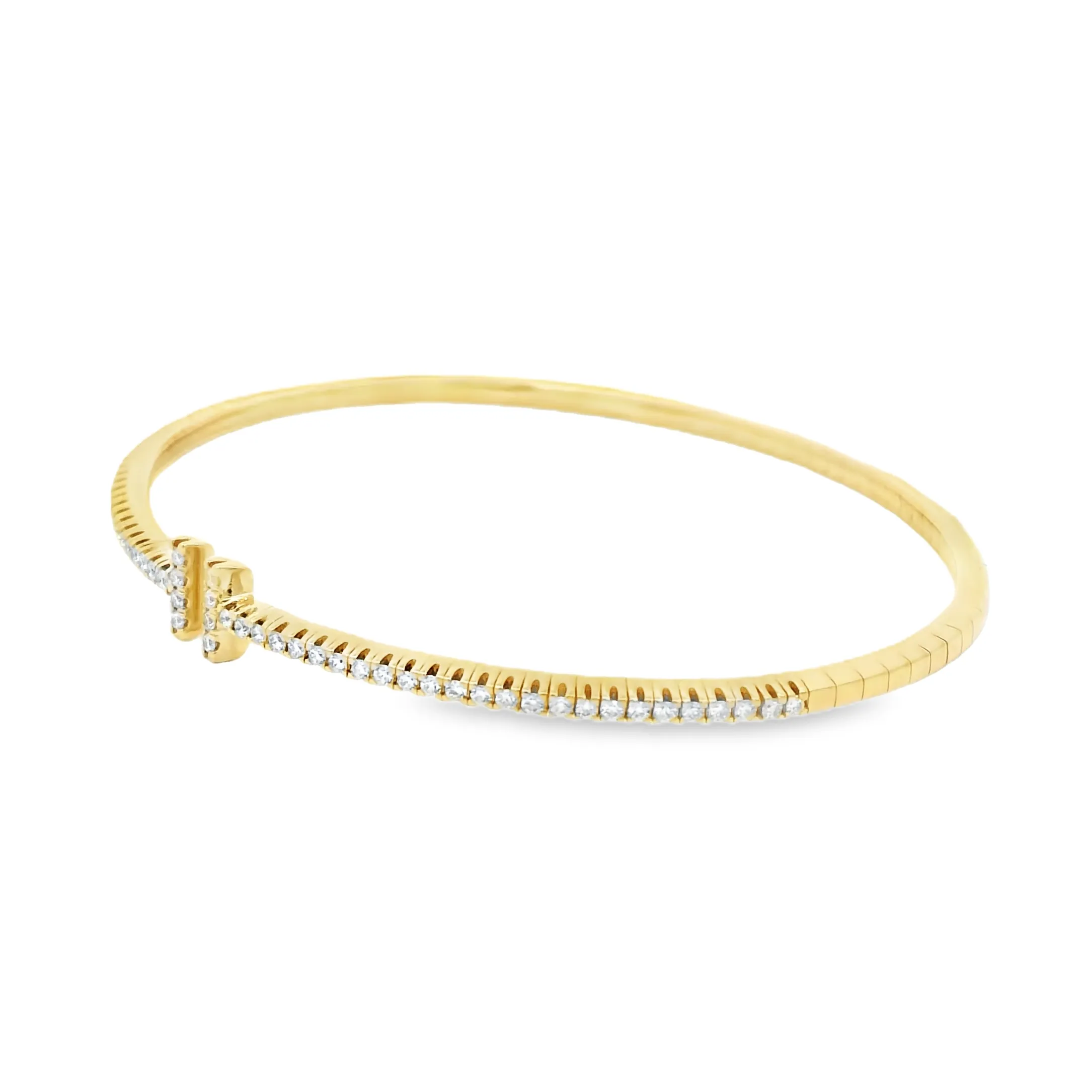 Yellow Gold Diamond Flex Bangle