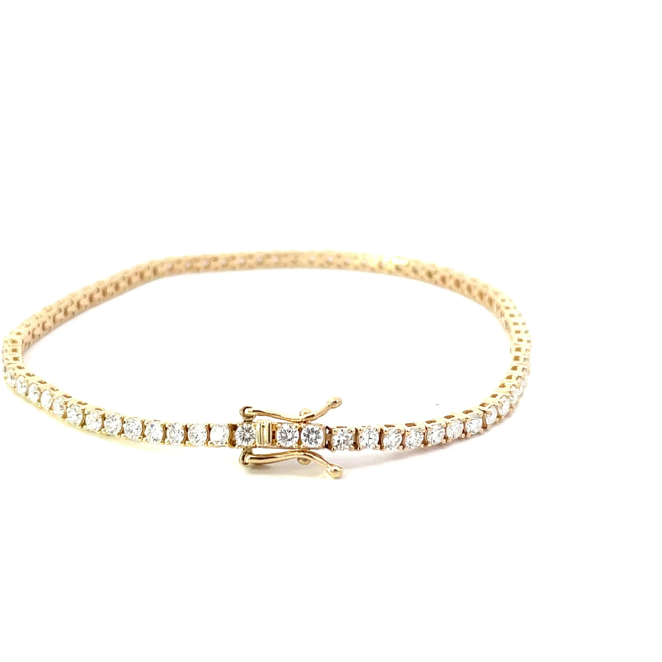 Yellow Gold Lab Grown Diamond Tennis Bracelet