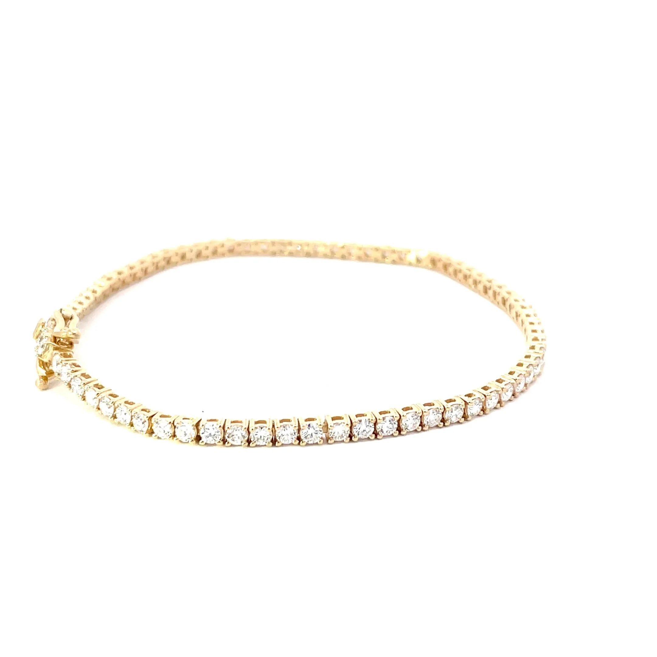 Yellow Gold Lab Grown Diamond Tennis Bracelet